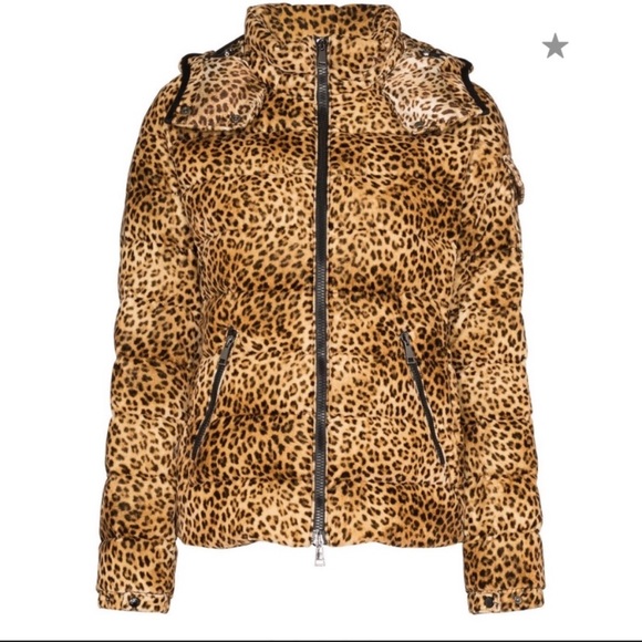 MONCLER BADY LEOPARD PRINT DOWN COAT - Picture 4 of 10